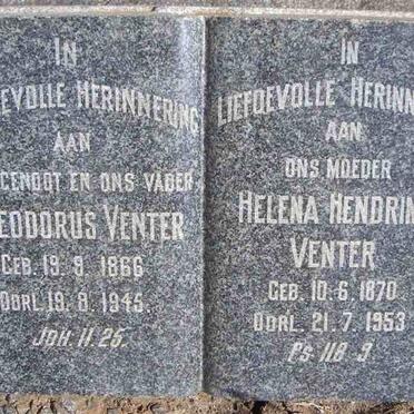 VENTER Theodorus 1866-1945 &amp; Helena Hendrina 1870-1953