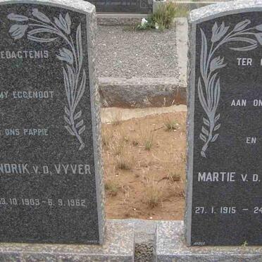 VYVER Hendrik, v.d. 1903-1962 &amp; Martie 1915-1992