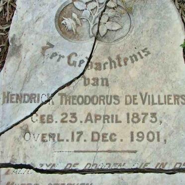 VILLIERS Hendrik Theodorus, de 1873-1901