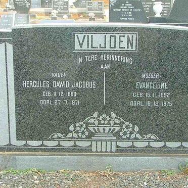 VILJOEN Hercules Dawid Jacobus 1883-1971 &amp; Evangeline 1892-1975