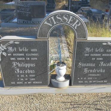 VISSER Philippus Jacobus 1930-1984 &amp; Susanna Jacoba Hendrieka PRINSLOO 1932-