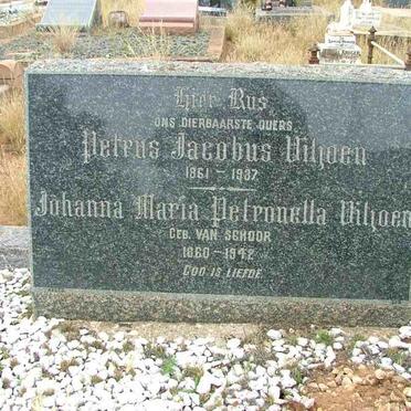 VILJOEN Petrus Jacobus 1861-1937 &amp; Johanna Maria Petronella VAN SCHOOR 1860-1942