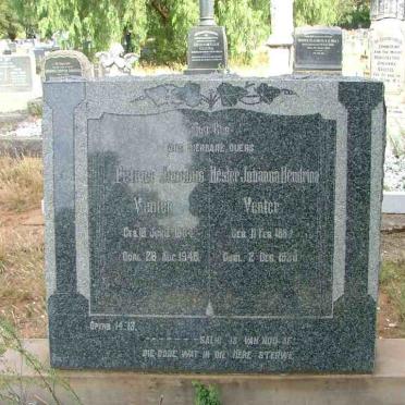 VENTER Petrus Jacobus 1884-1948 &amp; Hester Johanna Hendrina 188?-193?
