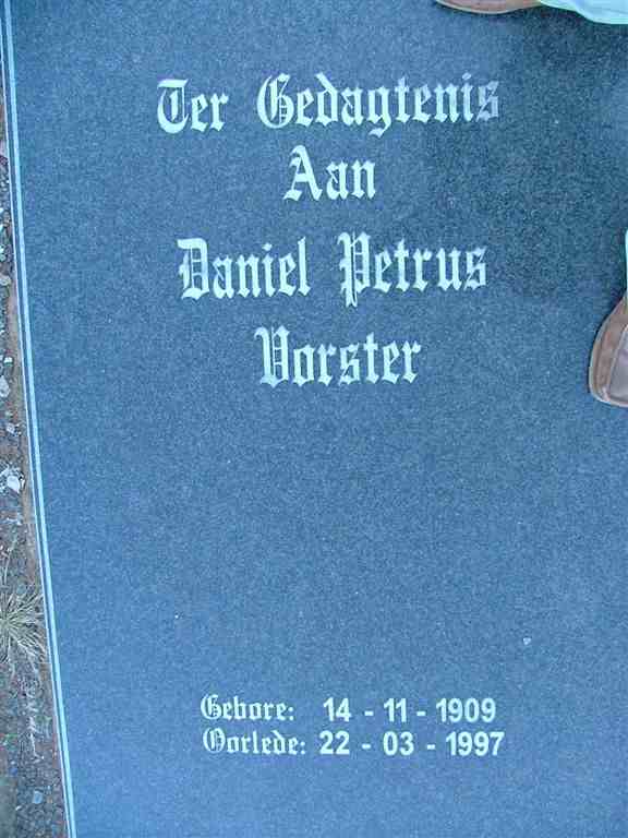 VORSTER Daniel Petrus 1909-1997