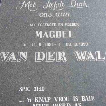 WALT Magdel, van der 1951-1998