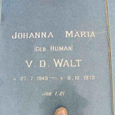 WALT Johanna Maria, v.d. nee HUMAN 1949-1973