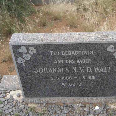 WALT Johannes N., v.d. 1895-1951