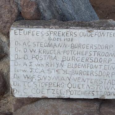 2. Eeufees Sprekers Oudefontein - 16 Desember 1938