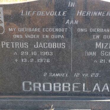 GROBBELAAR Petrus Jacobus 1903-1976 &amp; Mizpah VAN SCHALKWYK 1910-