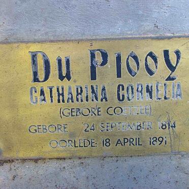 PLOOY  Catharina Cornelia, du  nee COETZEE 1814-1891