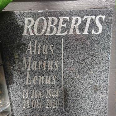 ROBERTS Altus Marius Lenus 1944-2020