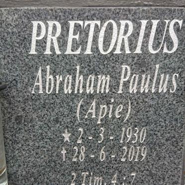 PRETORIUS Abraham Paulus 1930-2019