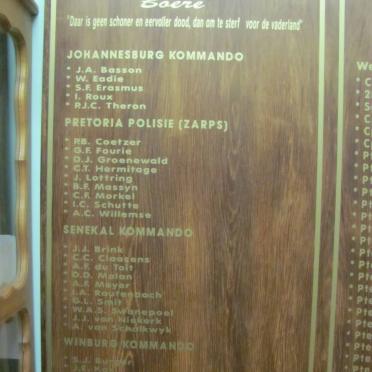 4. Roll of Honour :: Ererol - Boere