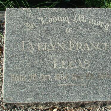 LUCAS Evelyn Frances 1884-1956