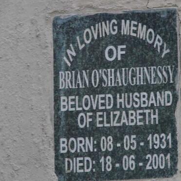 O'SHAUGHNESSY Brian 1931-2001