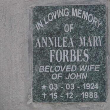 FORBES Annilea Mary 1924-1988