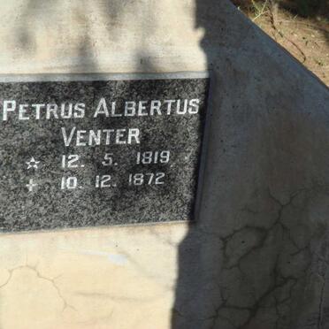 VENTER Petrus Albertus 1819-1872