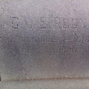 ROUX E. nee PRETORIUS 1889-1926