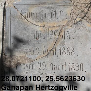 PLESSIS Johanna C.M.C., du 1888-1890