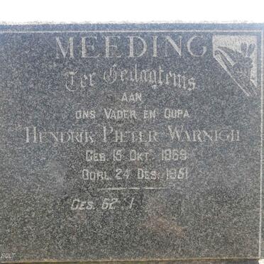 MEEDING Hendrik Pieter Warnigh 1869-1951