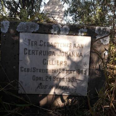 CILLIERS Gertruida Johanna nee STREICHER 1845-1931