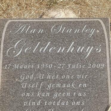 GELDENHUYS Alan Stanley 1950-2009