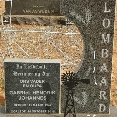 LOMBAARD Gabriel Hendrik Johannes 1947-2015