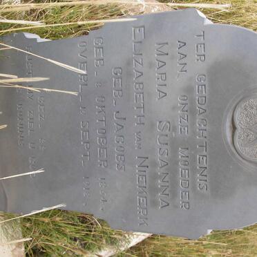 NIEKERK Maria Susanna Elizabeth, van nee JACOBS 1854-1918