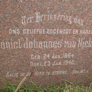 NIEKERK Daniel Johannes, van 1884-1940
