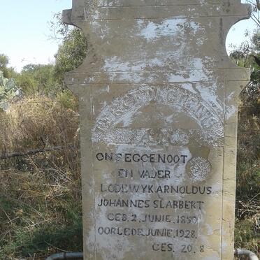 SLABBERT Lodewyk Arnoldus Johannes 1850-1928