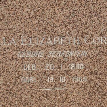 JACOBS Isabella Elizabeth Cornelia nee SERFONTEIN 1890-1969