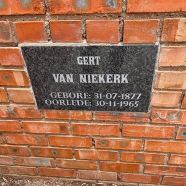 NIEKERK Gert, van 1877-1965