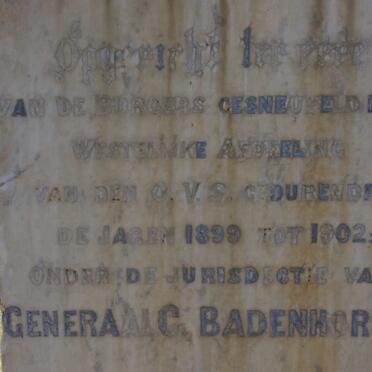 2. Gesneuwelde Burgers tydens Anglo-Boereoorlog 1899-1902