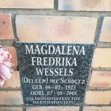 WESSELS Magdalena Fredrika nee SCHOLTZ 1923-2008