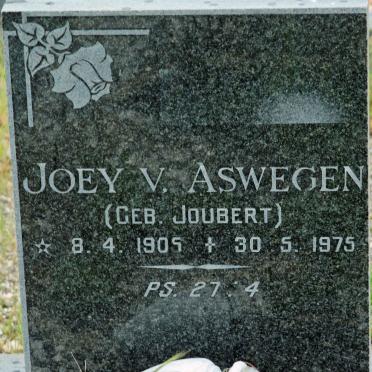 ASWEGEN Joey, van nee JOUBERT 1905-1975
