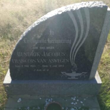 ASWEGEN Hendrik Jacobus Francois, van 1925-1949