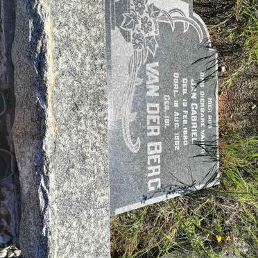 BERG Jan Gabriel, van der 1880-1962