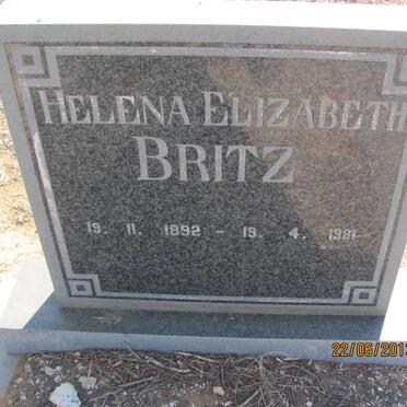 BRITZ Helena Elizabeth 1892-1981