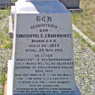 BADENHORST Christoffel C.J. 1872-1911