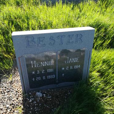 BESTER Hennie 1911-1989 &amp; Janie 1914-