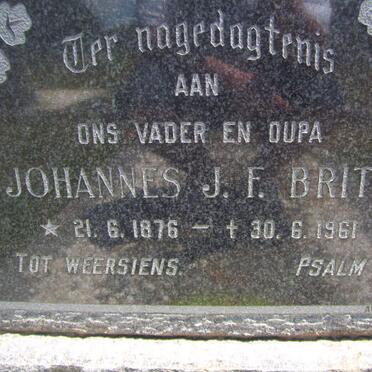 BRITZ Johannes J.F. 1876-1961