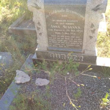 BURGER Anna Susanna nee ROSSOUW 1894-1951