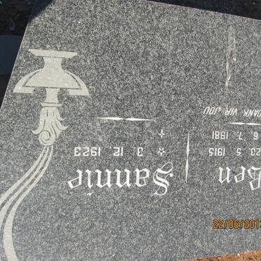 BERG Ben, van der 1915-1981 &amp; Sannie 1923-