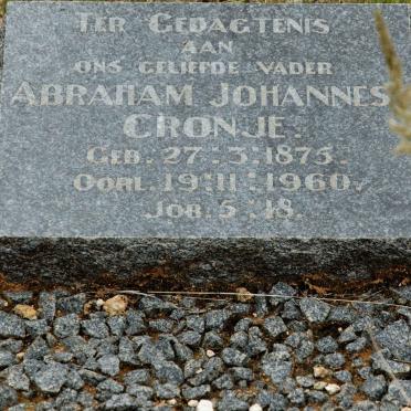 CRONJE Abraham Johannes 1875-1960