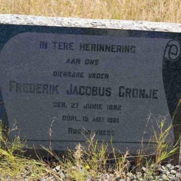 CRONJE Frederik Jacobus 1892-1961