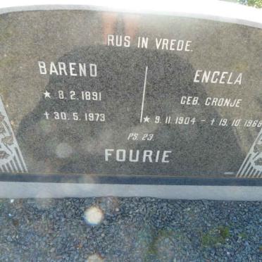 FOURIE Barend 1891-1973 &amp; Engela CRONJE 1904-1968