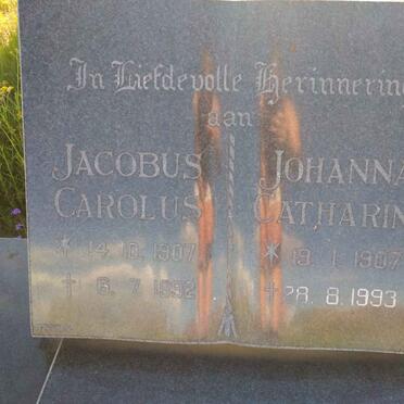 GRAAN Jacobus Carolus, van 1907-1992 &amp; Johanna Catharina 1907-1993