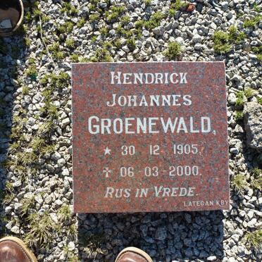 GROENEWALD Hendrick Johannes 1905-2000