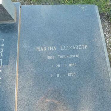 GROENEWALD Hermanus Bernardus 1891-1981 &amp; Martha Elizabeth THEUNISSEN 1893-1985