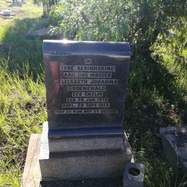 GROENEWALD Elizabeth Johanna nee ENSLIN 1870-1953
